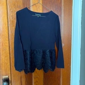 Ann Taylor Peplum lace top